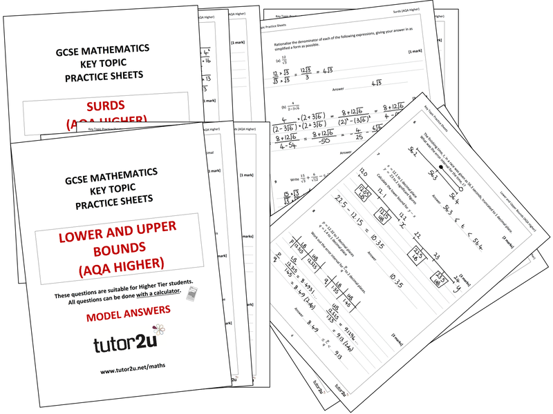 Maths GCSE Exam Questions Maths tutor2u