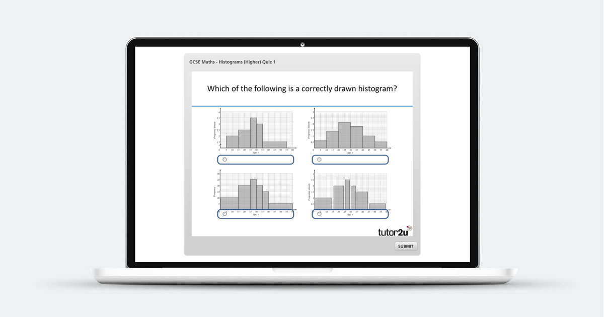 Histograms Revision Quiz | Maths | tutor2u