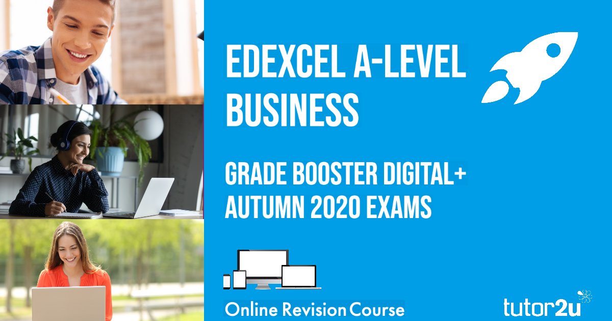 Edexcel ALevel Business Grade Booster Digital+ 2020 Business tutor2u