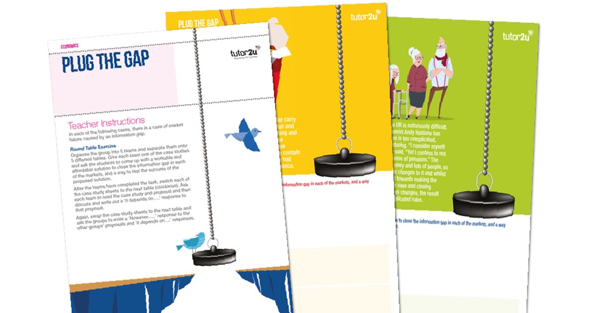 Plug the Gap (Information Gaps) Economics tutor2u