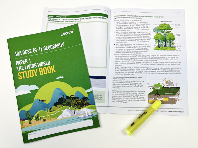 AQA GCSE Geography Paper 1 (The Living World) Study Book Geography