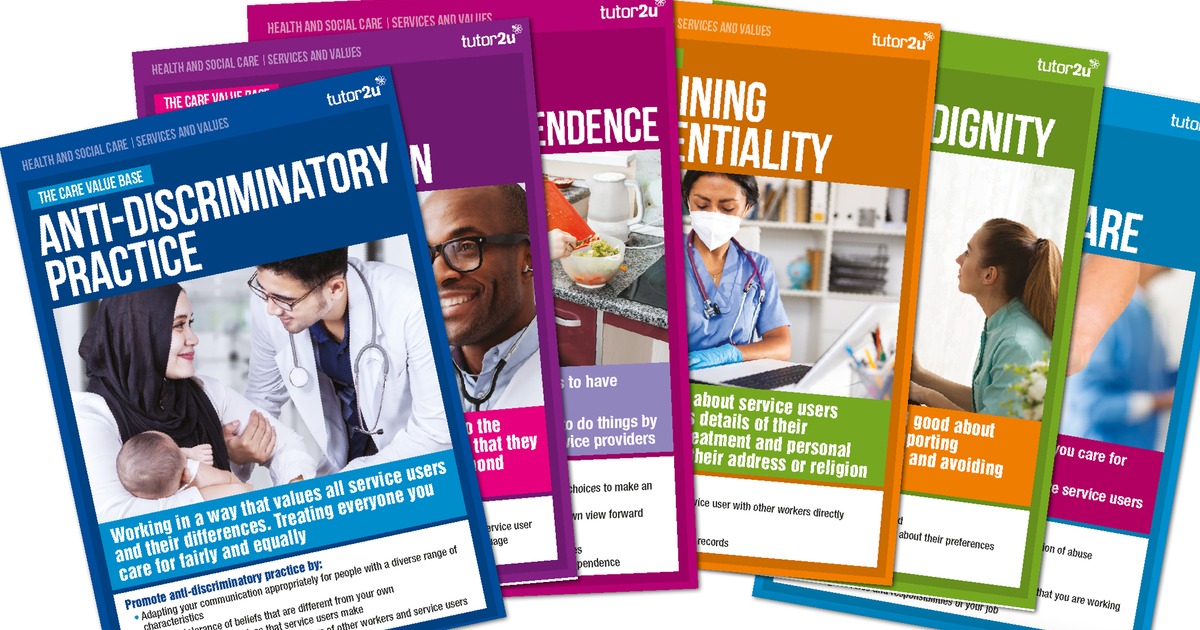 BTEC Tech Award in Health & Social Care (2017) Component 2 Care Values