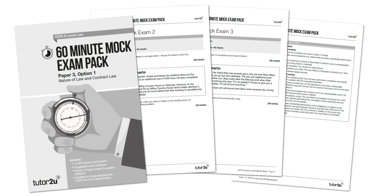 OCR ALevel Law Assessment Resources Law tutor2u