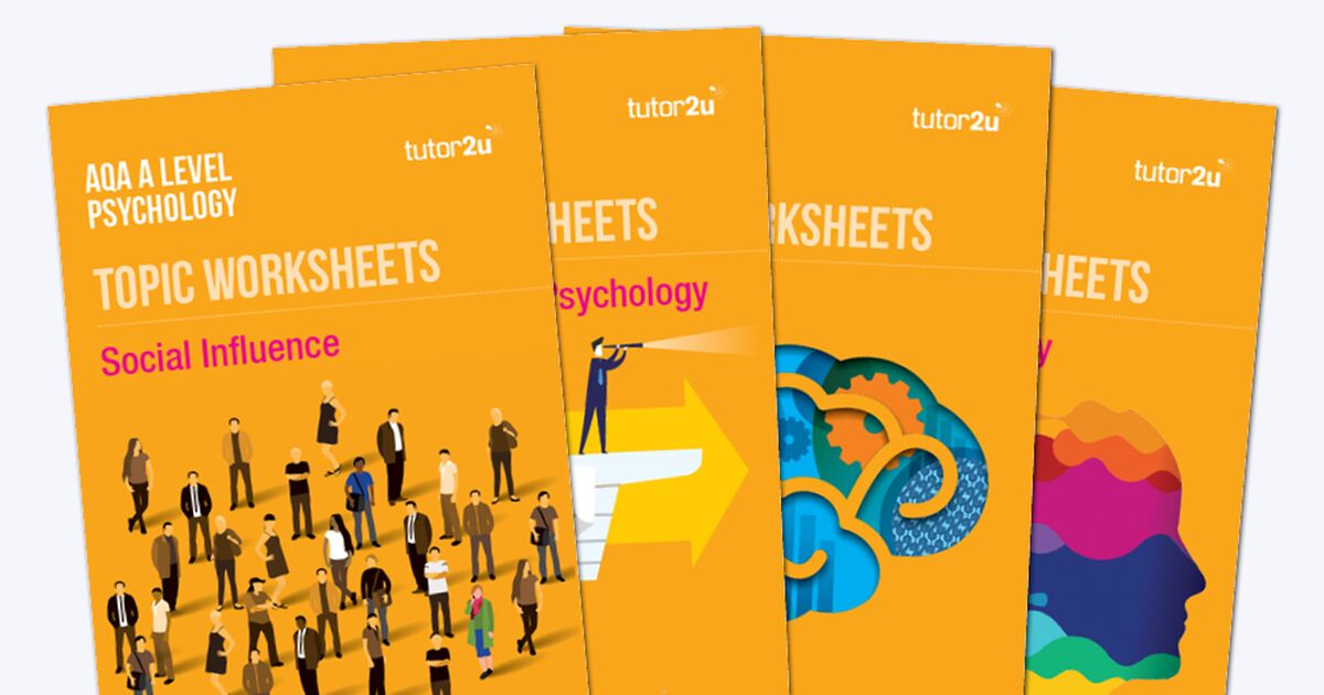 Digital Worksheets for AQA A Level Psychology Psychology tutor2u