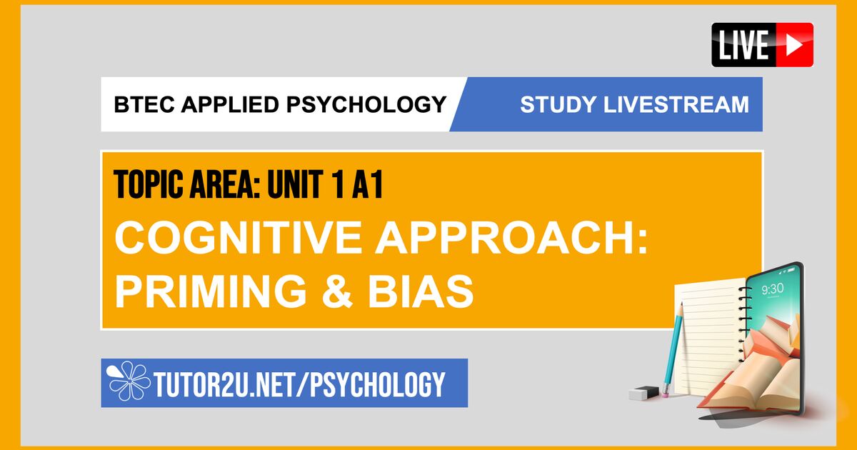 BTEC Applied Psychology Study Livestream Cognitive Approach